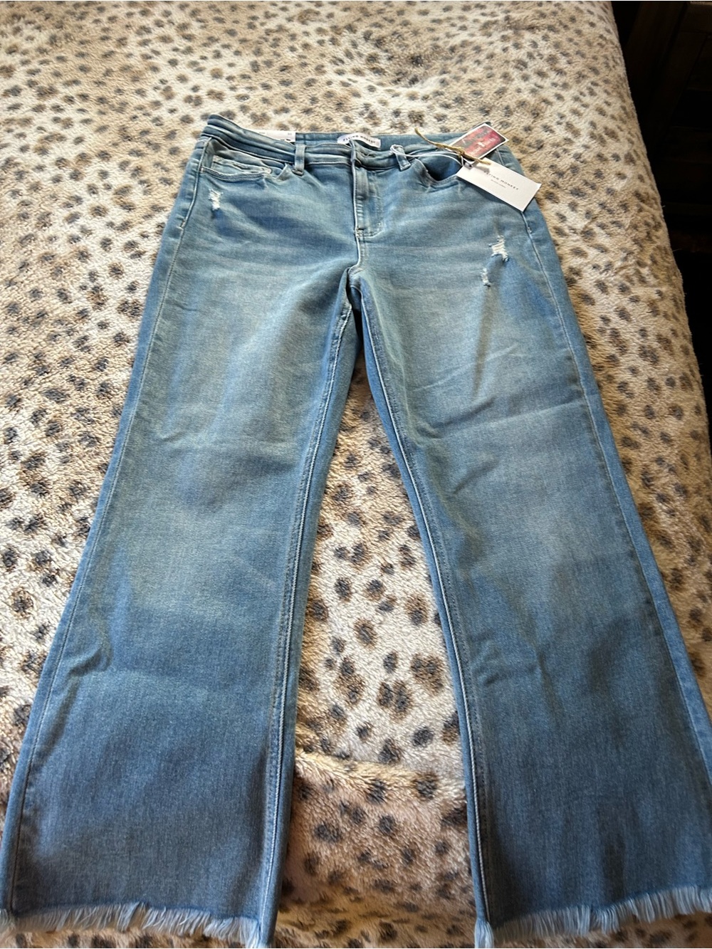 Flying Monkey Light Wash Flare Jeans - Blue